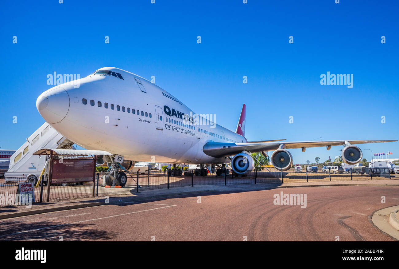Aeromobile in mostra presso la Qantas fondatori Outback Museum di Longreach, Central West Queensland, Australia Foto Stock