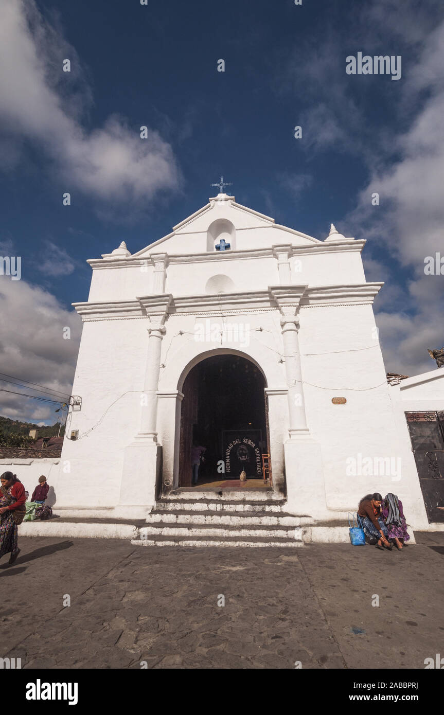 Guatemala, Chichicastenango, la Capilla del Calvario, Cappella del Calvario Chiesa, esterna Foto Stock