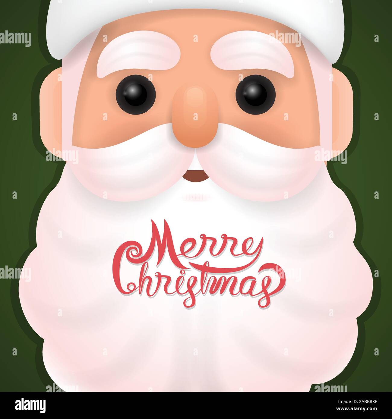 Funny happy Santa Claus personaggio sullo sfondo. Buon Natale e Felice Anno Nuovo. Messaggio di saluto festivo card. Lo stile di vita e i concetti di vacanza.desi vettore Illustrazione Vettoriale