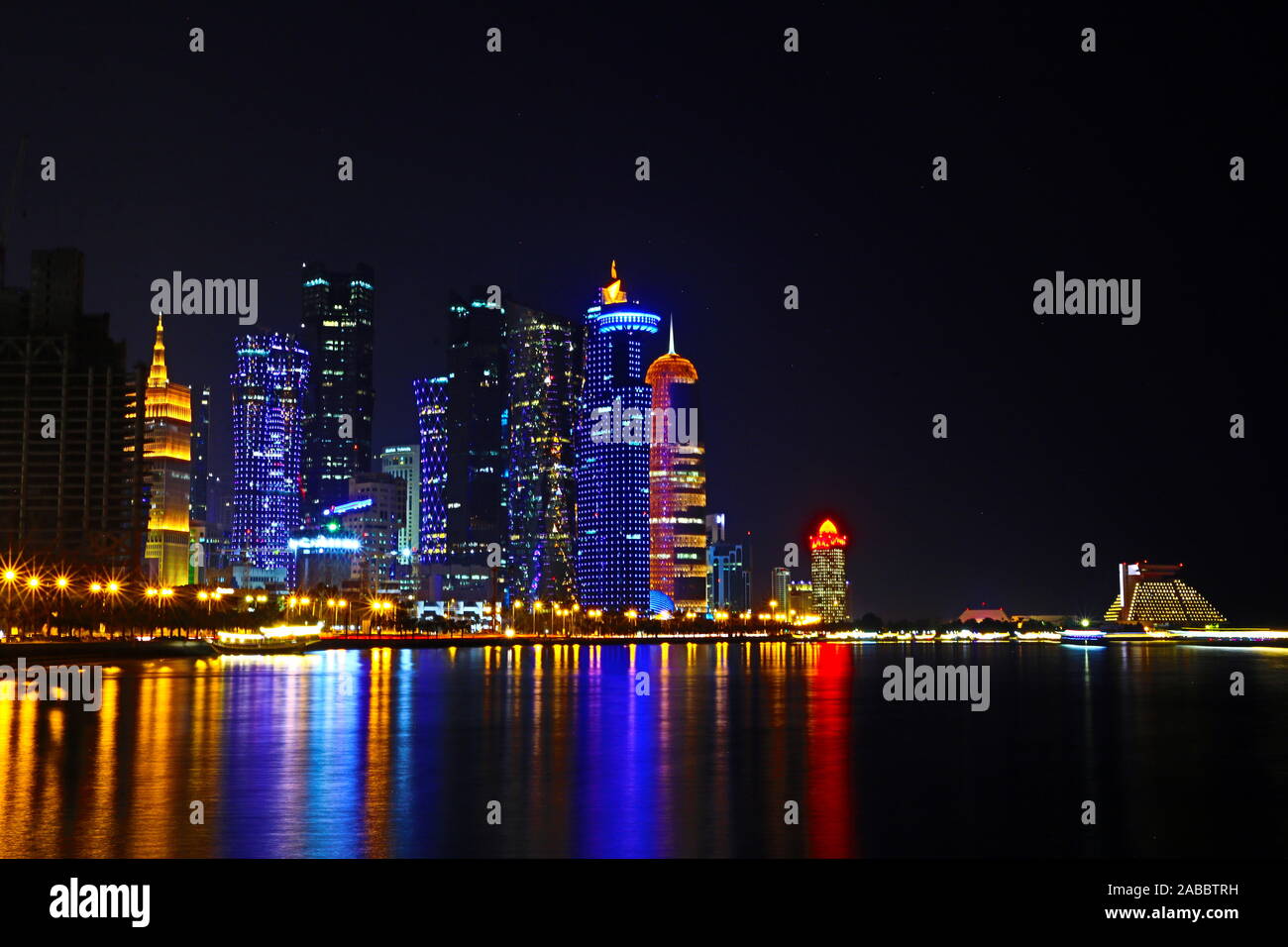Skyline in Qatar Foto Stock