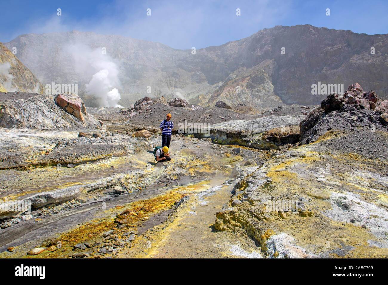 Whakaari (Isola Bianca), Nuova Zelanda, il vulcano più attivo Foto Stock