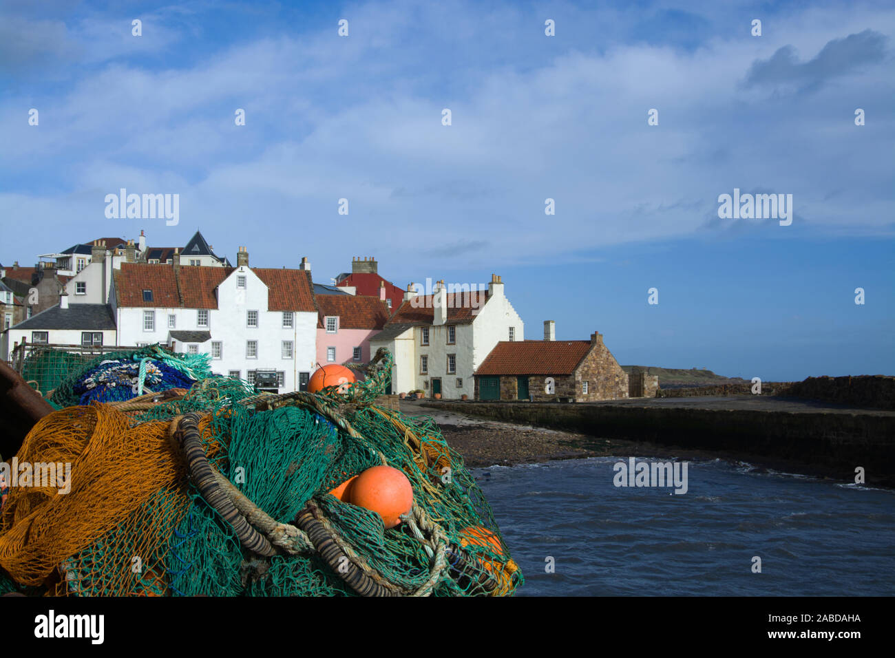 Pittemweem, Hafen an der Ostküste Schottlands, Inghilterra, im Februar. Foto Stock