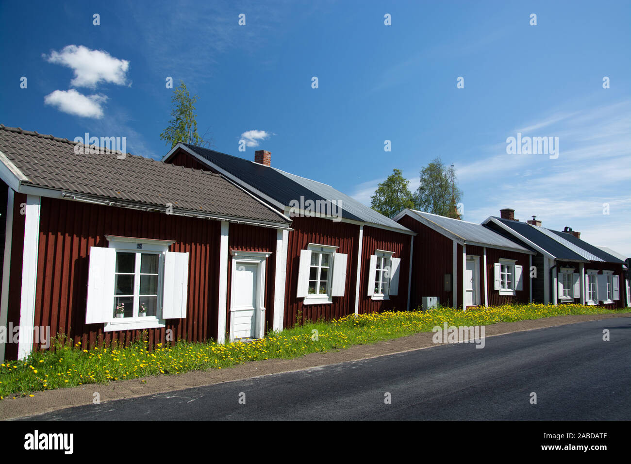 Gammelstad ist das alte Zentrum der Stadt nordschwedischen Lulea in der Provinz Norrbotten. Das Kirchendorf gehört zum Weltkulturerbe. Foto Stock