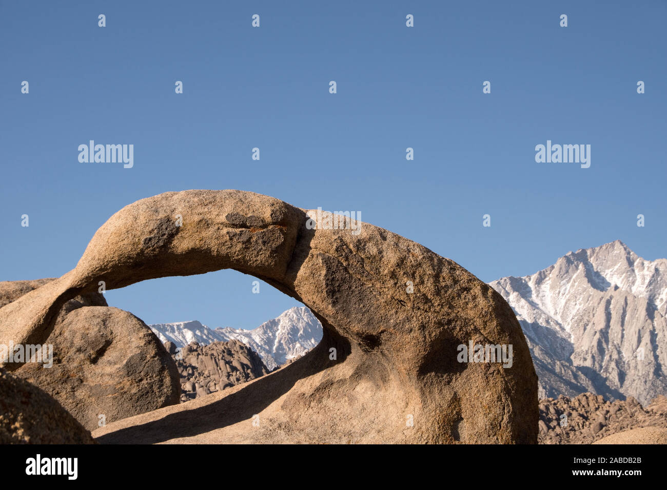 Die Alabama Hills sind eine Gebirgsregion im Osten Kaliforniens und sind Teil der Sierra Nevada. Foto Stock