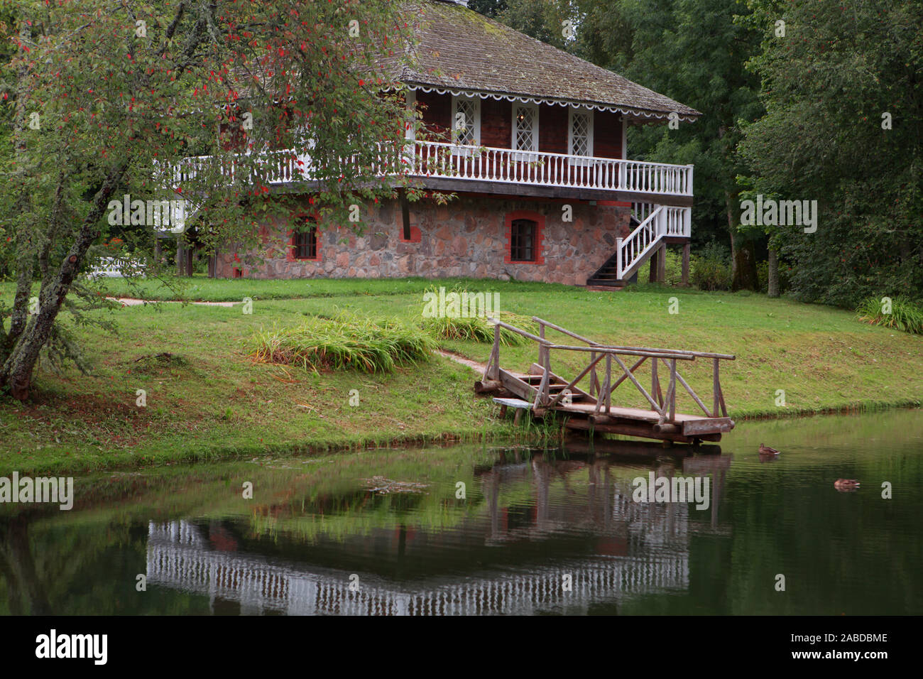 Il territorio del Manor Petrovskoe. Pushkin montagne Foto Stock