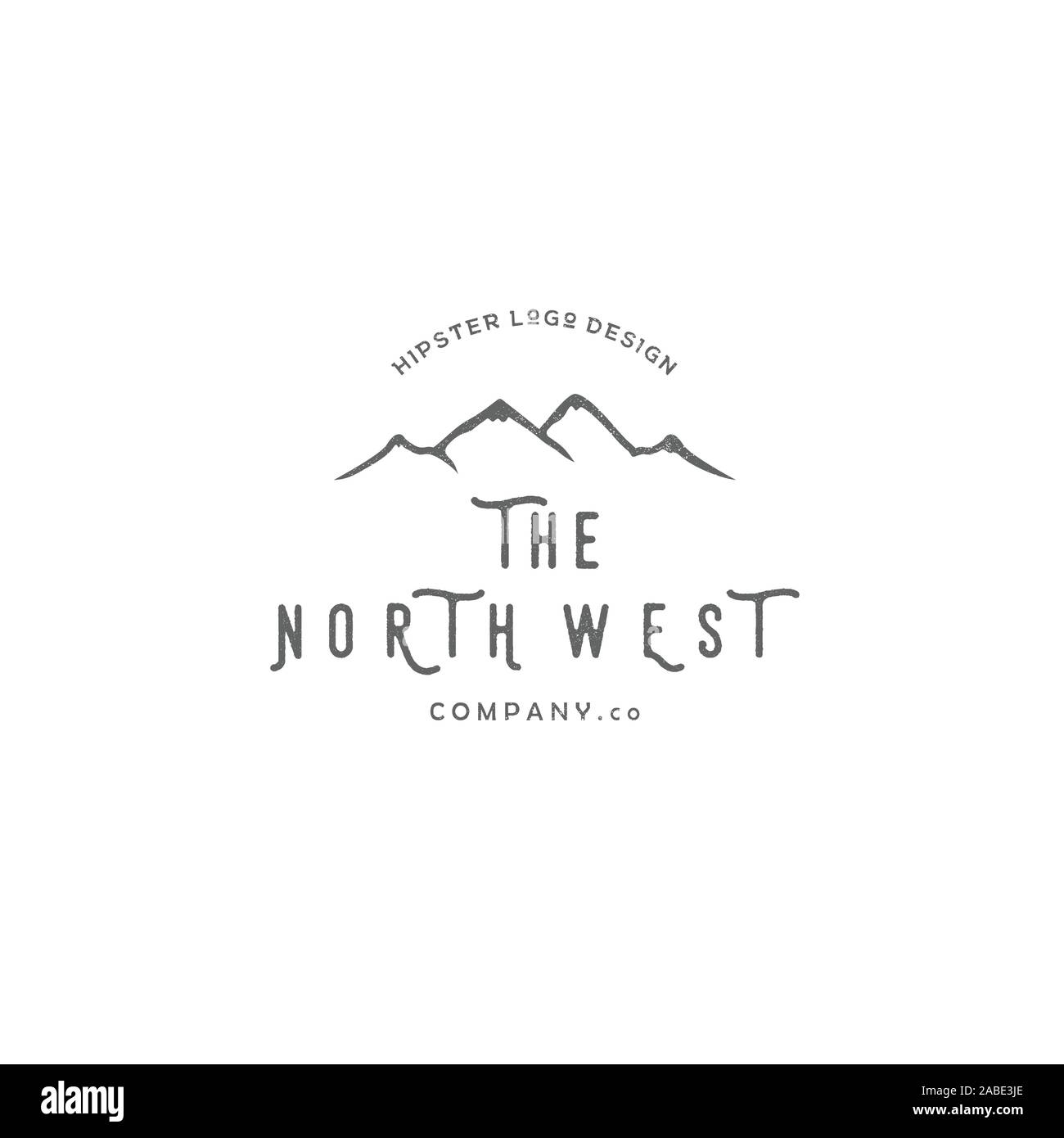 Mountain / Viaggi / noleggio di attrezzature / avventura hipster logo design ispirazione Illustrazione Vettoriale