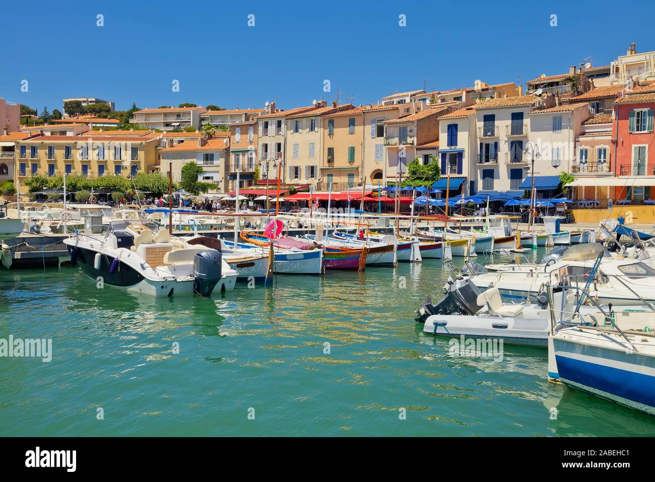 Porto di Cassis old town. Provence-Alpes-Côte d'Azur, in Francia meridionale, Francia Foto Stock
