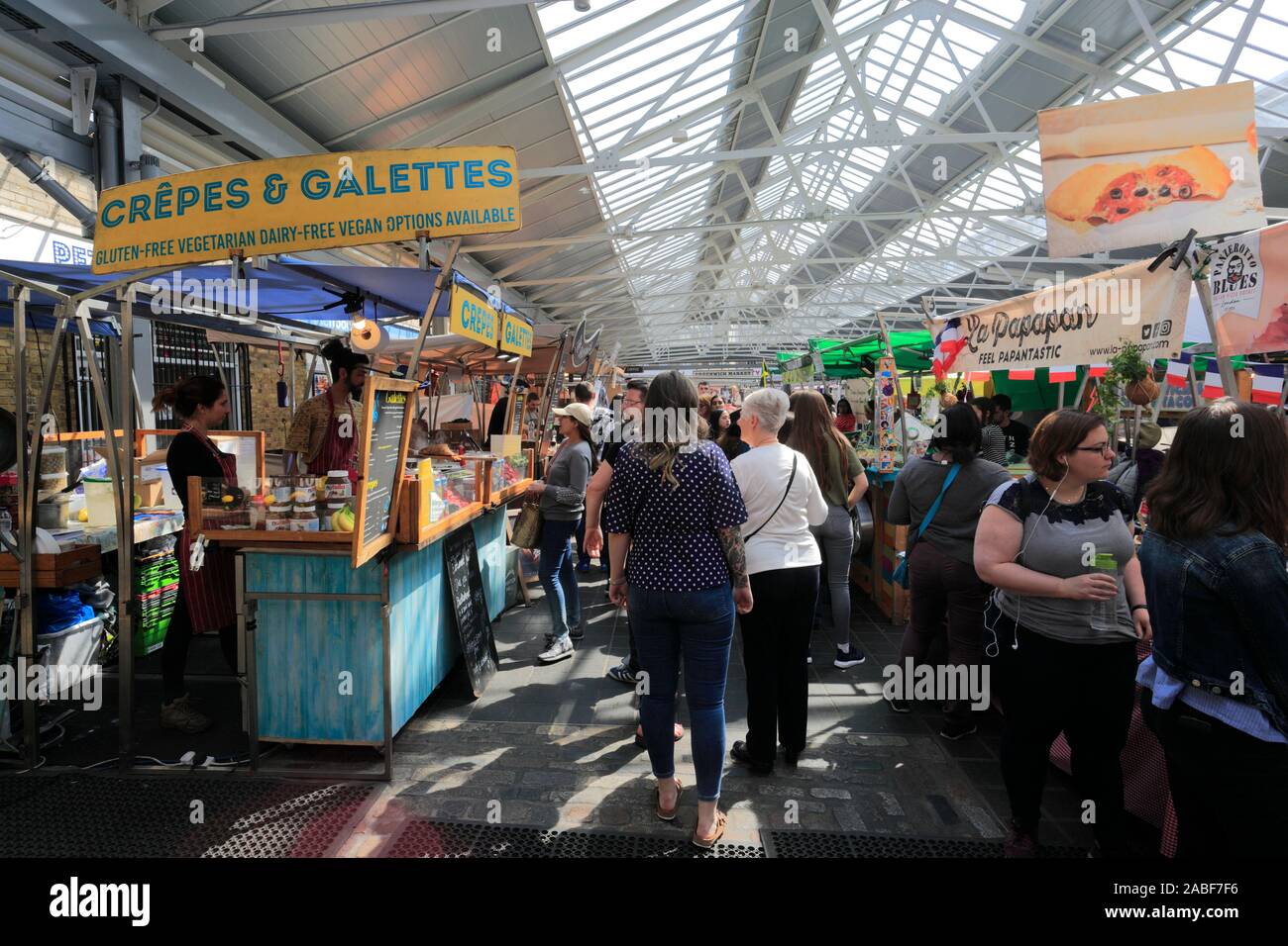 Il coperto Mercato di Greenwich, Greenwich, Londra, Inghilterra Foto Stock