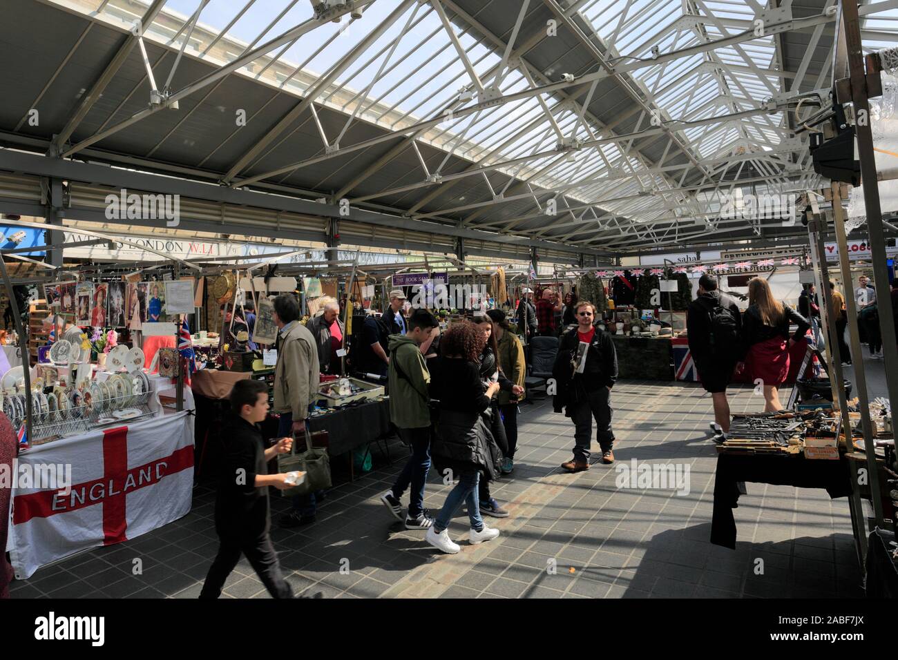 Il coperto Mercato di Greenwich, Greenwich, Londra, Inghilterra Foto Stock