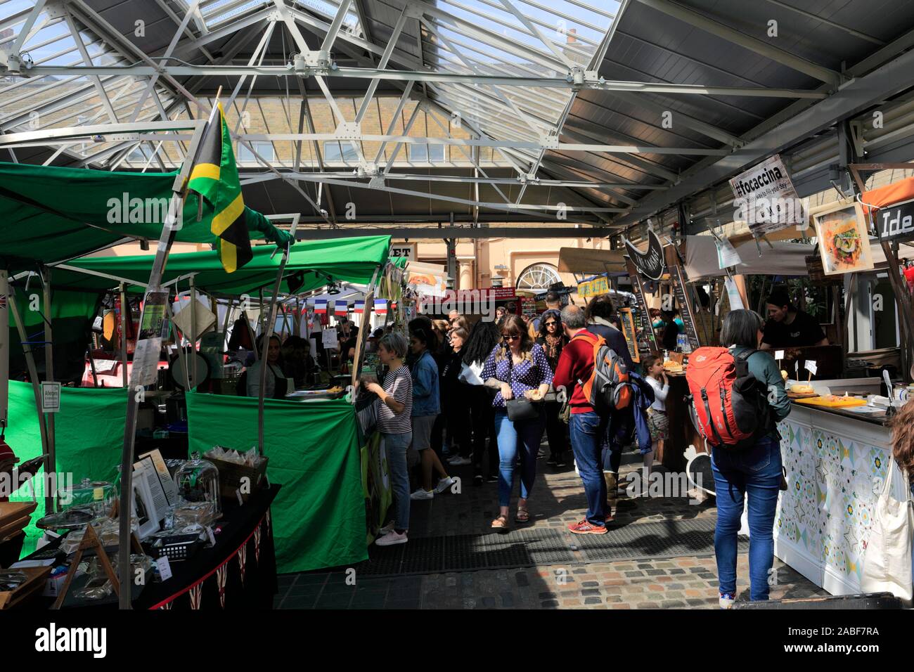 Il coperto Mercato di Greenwich, Greenwich, Londra, Inghilterra Foto Stock