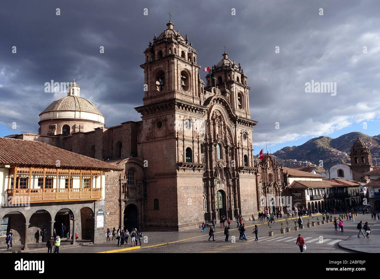 Luoghi religiosi - Christian Perù Cusco chiesa della Compagnia di Gesù Foto Stock