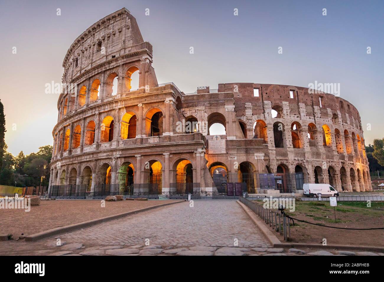Colosseo romano, Roma, Italia Foto Stock