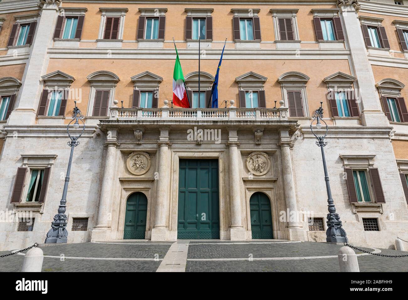 Palazzo Montecitorio, Roma, Italia Foto Stock