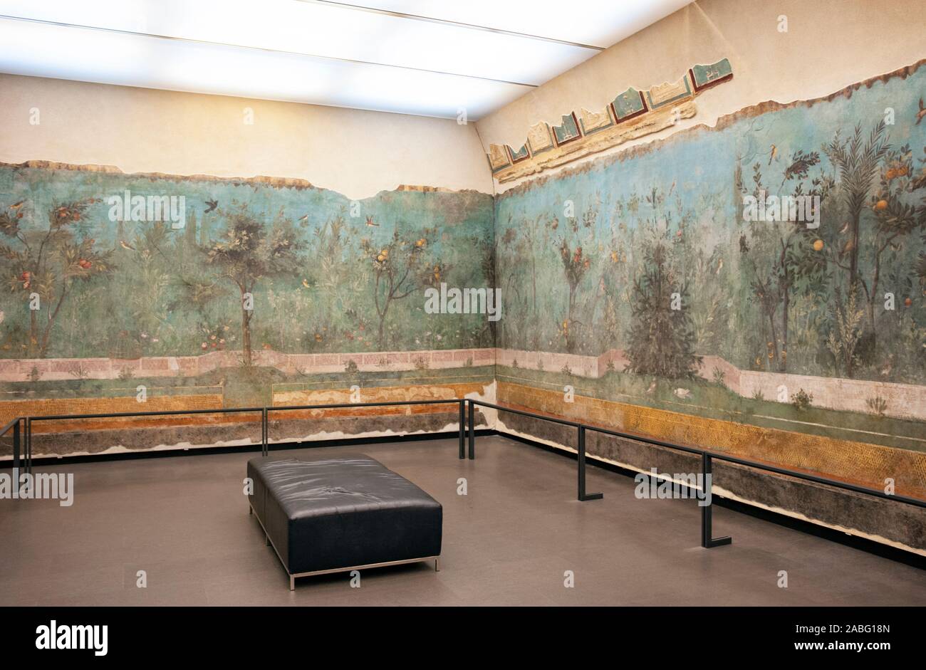 Italia, Roma, Palazzo massimo alle Terme, Museo Nazionale Romano, Museo Nazionale Romano, Villa di Livia a prima porta (i secolo a.C.), dipinti romani Foto Stock