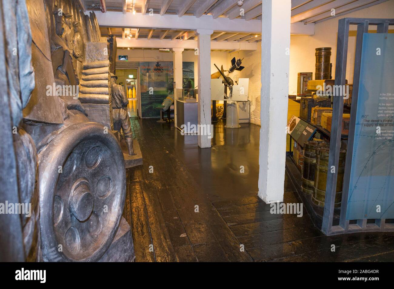 Museo di esplosione della potenza di fuoco navale; la Royal Navy dell ex deposito degli armamenti di Priddy's Hard, a Gosport. Regno Unito (105) Foto Stock