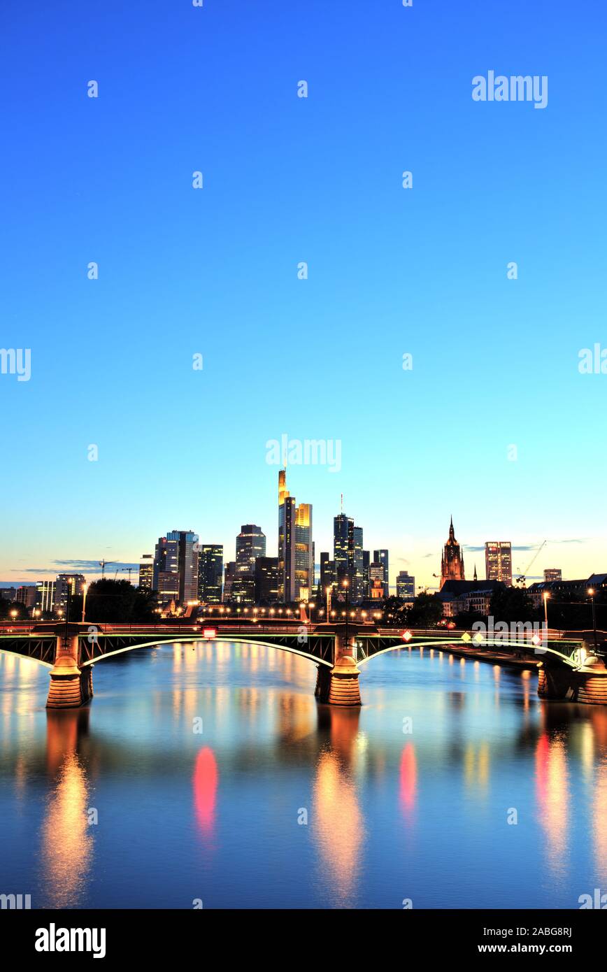 Frankfurt am Main Downtown Cityscape Foto Stock