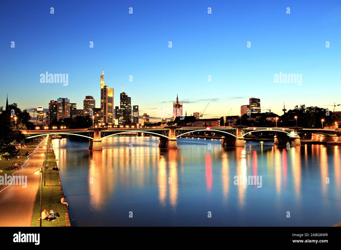 Frankfurt am Main Downtown Cityscape Foto Stock