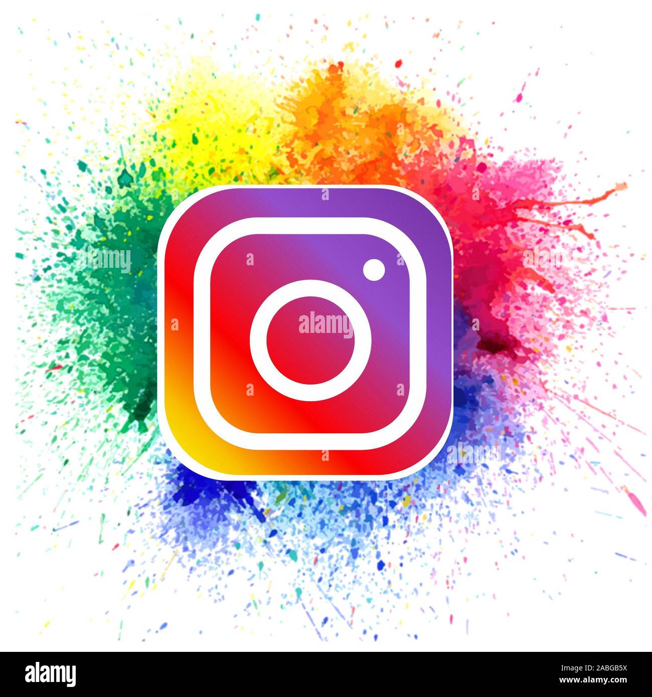 Mediale sociale icone colorate Foto Stock