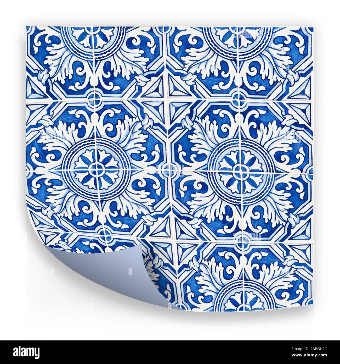 Tipico portoghese con decorazioni colorate piastrelle di ceramica - Concetto di immagine Foto Stock