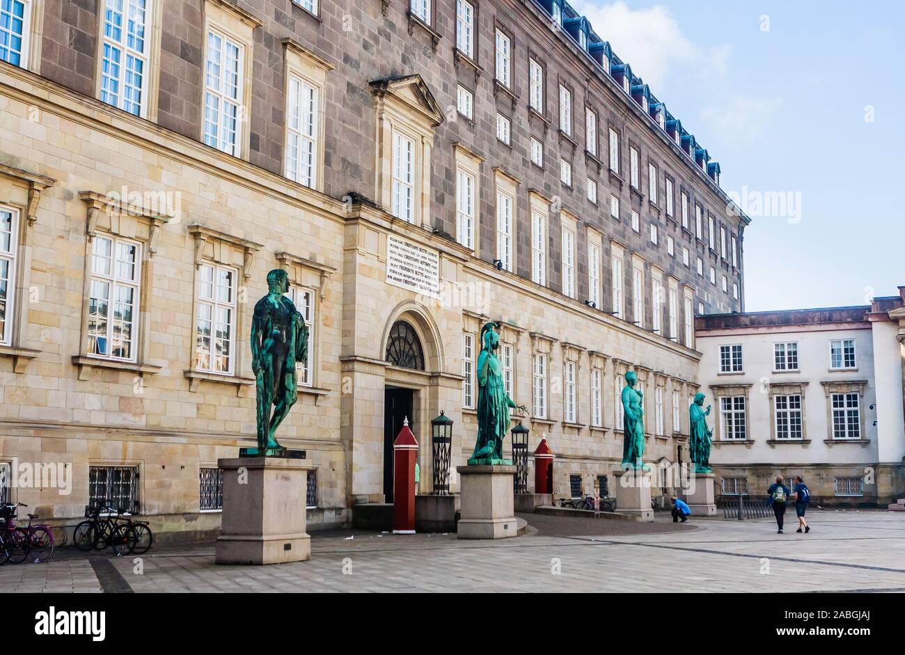 La Danimarca, la Zelanda, Copenaghen, Queen's Gate da Prince George Cortile (Prins Jorgens Gard), l'ingresso al Royal Reception Camere al nort Foto Stock