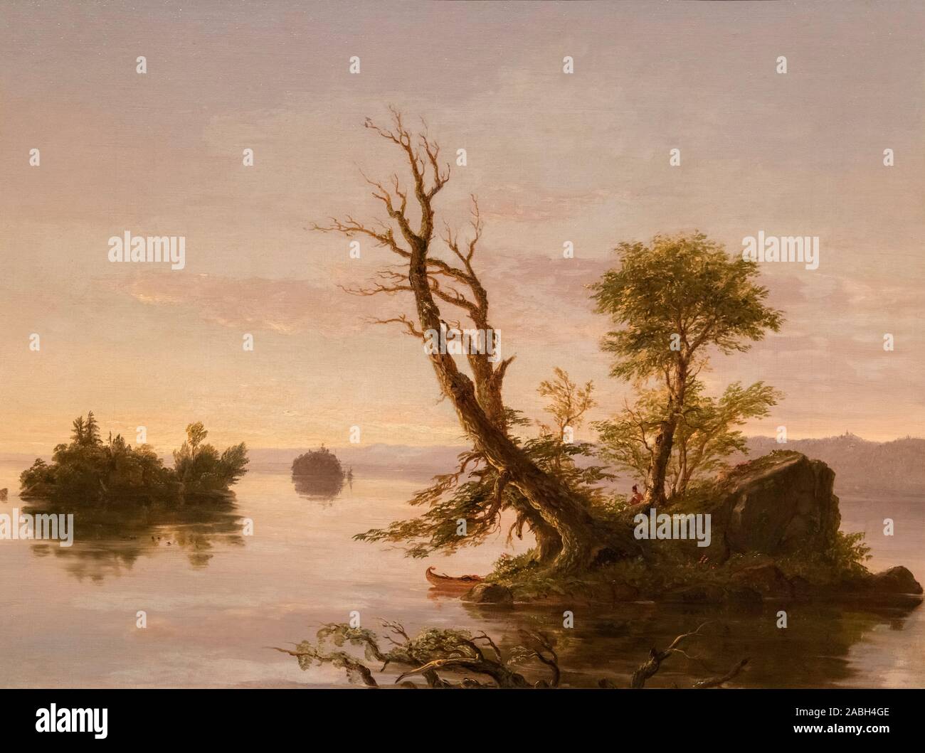 American Lago di scena da Thomas Cole (1801-1848), olio su tela, 1844 Foto Stock