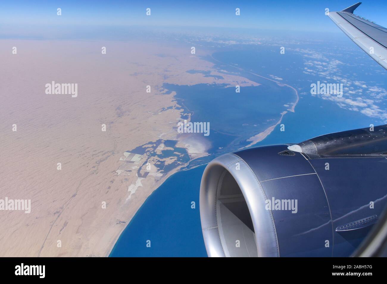 Un ambiente di lavoro dei piloti - visualizza una finestra di aerei Foto Stock