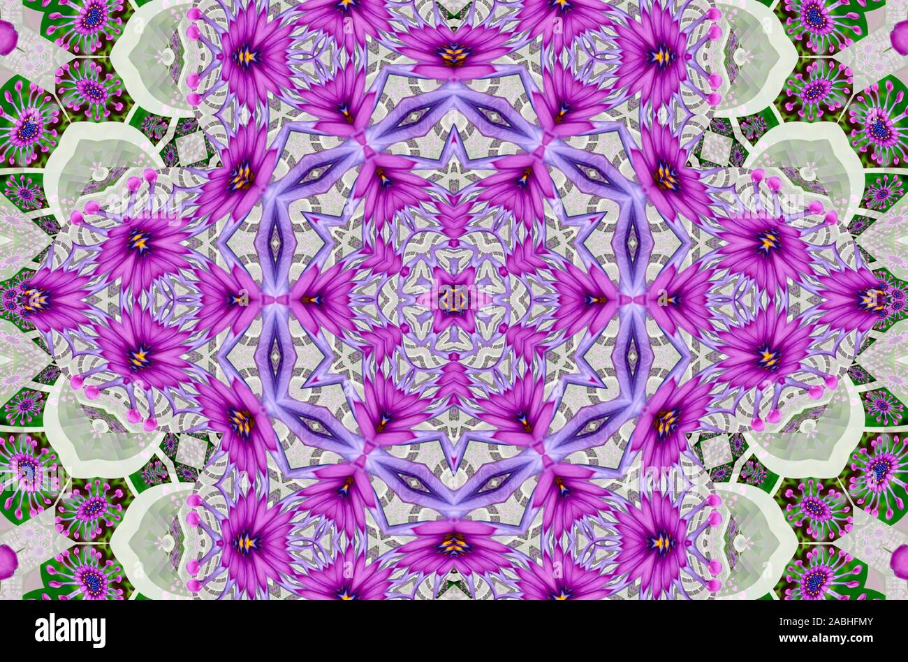 Mandala meditazioni - whirligig daisy Foto Stock