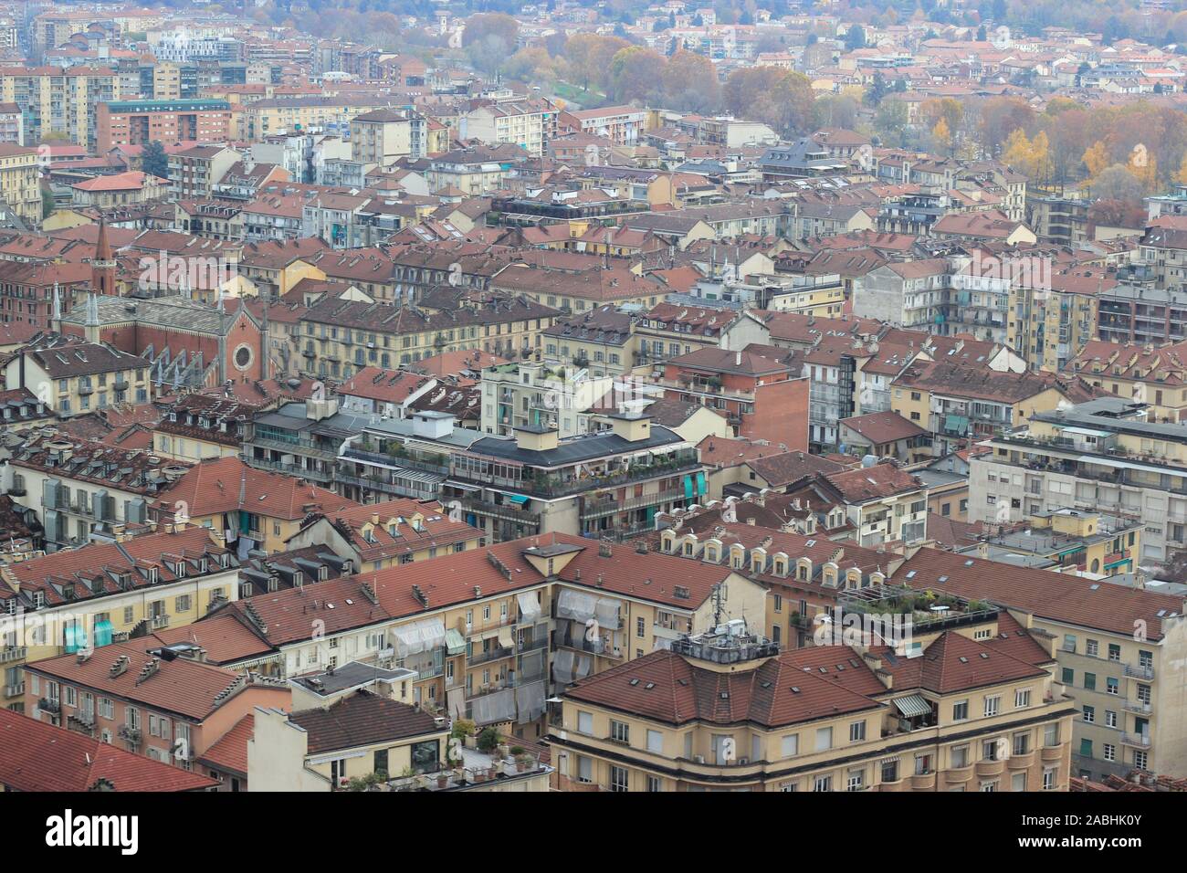 Torre Littoria visto nella skyline di Torino Foto Stock