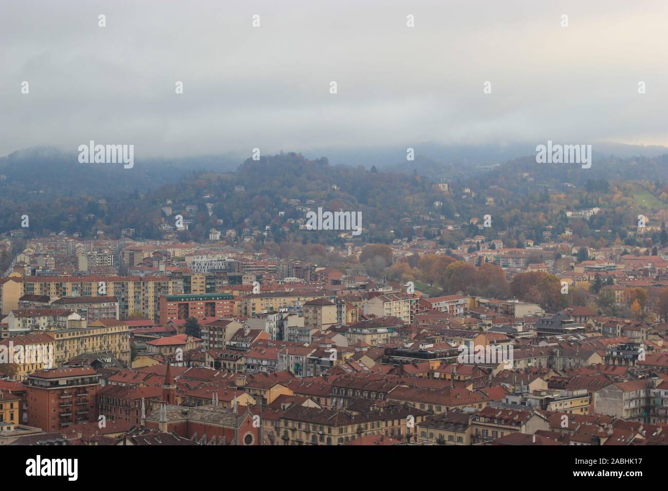 Torre Littoria visto nella skyline di Torino Foto Stock