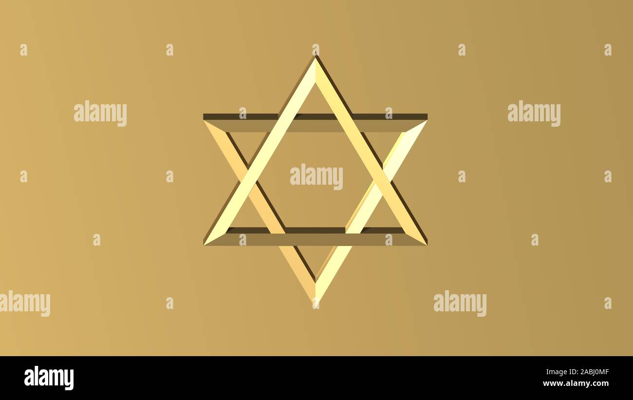 Simboli ebraici. Segno ebraico. Hexagram segno. Simbolo di identità ebraica e il giudaismo. Foto Stock