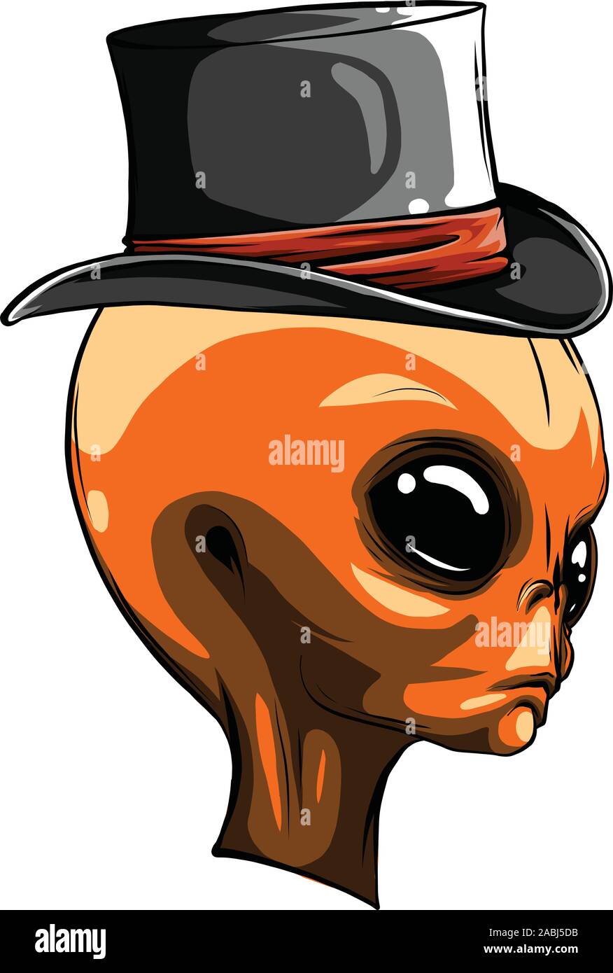 Testa alien cappello da cowboy vettore illustrazione del logo Immagine e  Vettoriale - Alamy