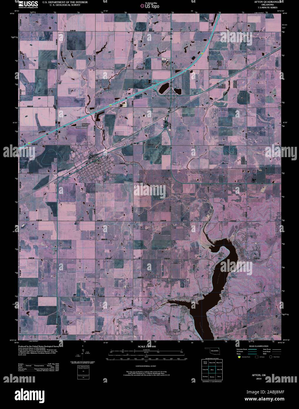 Mappa di afton oklahoma immagini e fotografie stock ad alta risoluzione