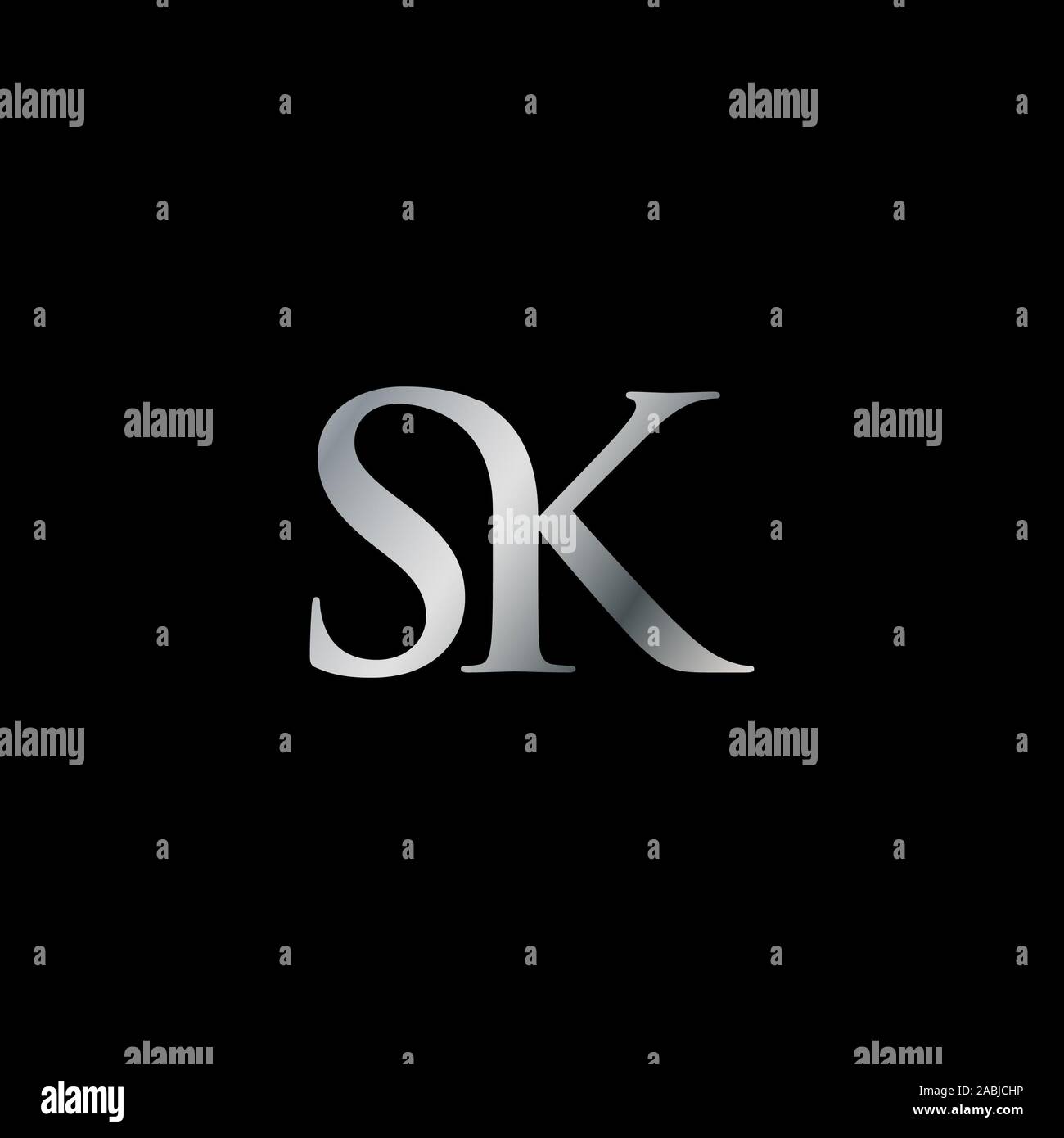 Logo sk. moderna sk logo iniziale Foto Stock
