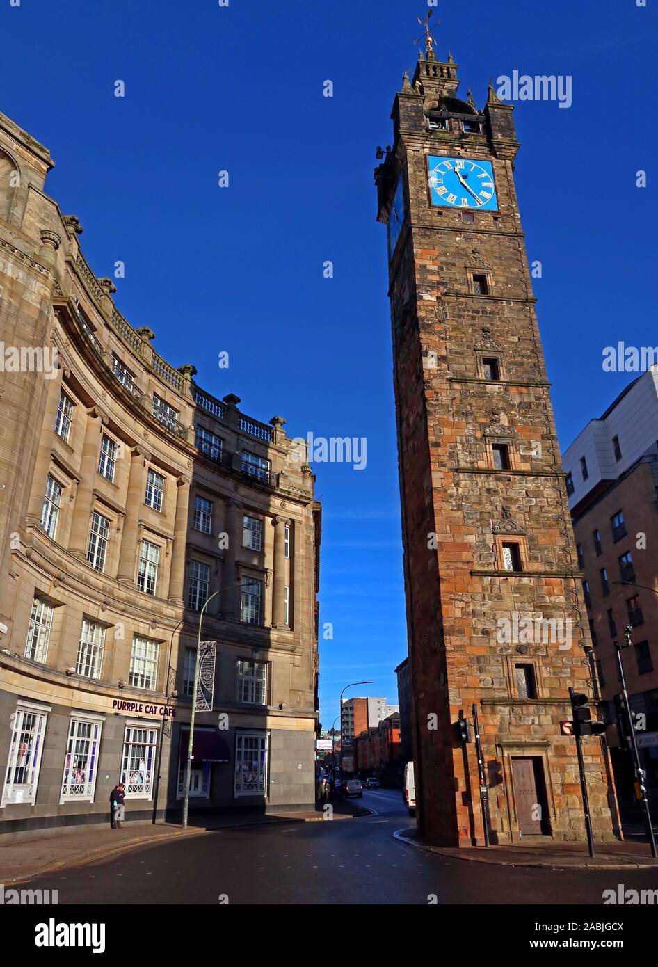 Tolbooth Steeple a Glasgow Cross, High Street, Glasgow Cross, Glasgow, Scozia, UK, G1 5ES, dal 1626 Foto Stock