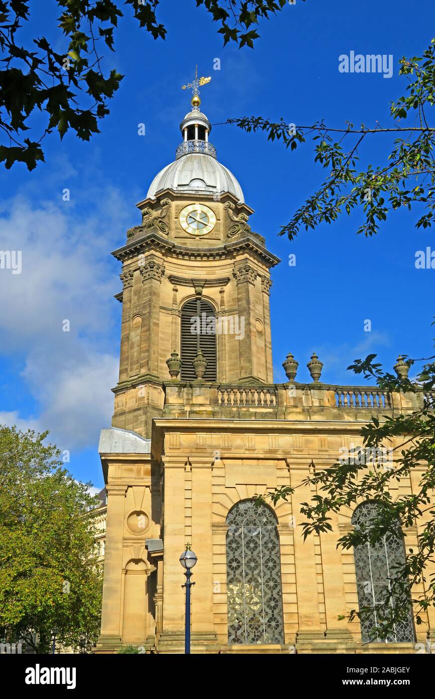 L'esterno e la cupola, St Philips cattedrale, Colmore Row, Birmingham B3 2QB,la chiesa di Inghilterra, Anglicana Foto Stock