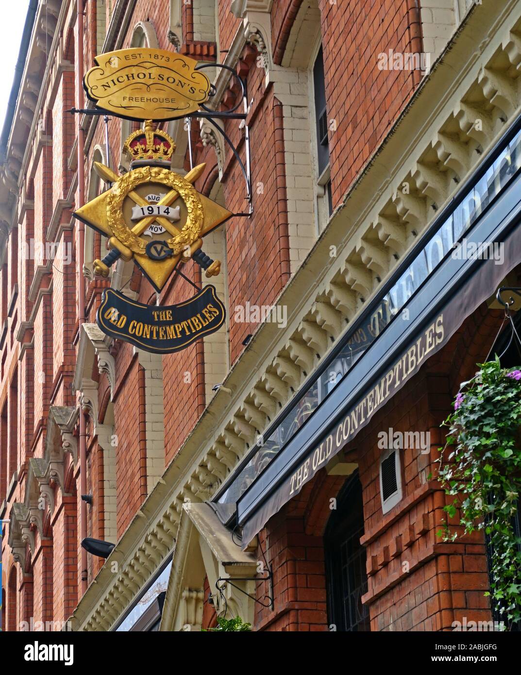 The Old Contemptibles pub, 1914,176 Edmund Street, Birmingham, West Midlands, Inghilterra, Regno Unito, B3 2HB Foto Stock
