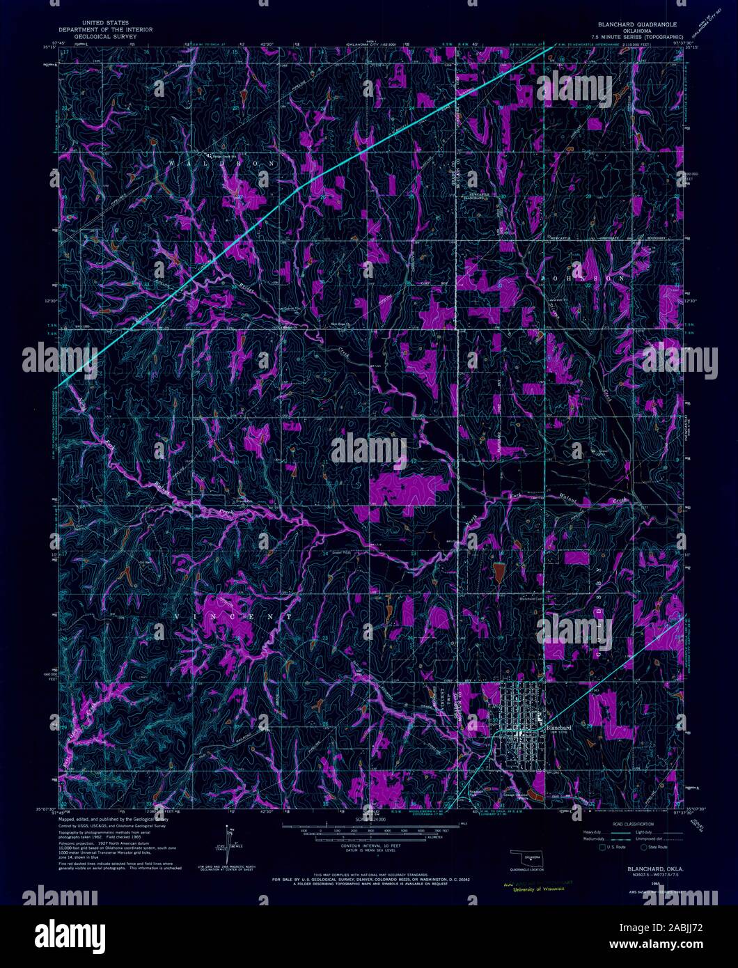 Mappa di blanchard oklahoma immagini e fotografie stock ad alta risoluzione Alamy