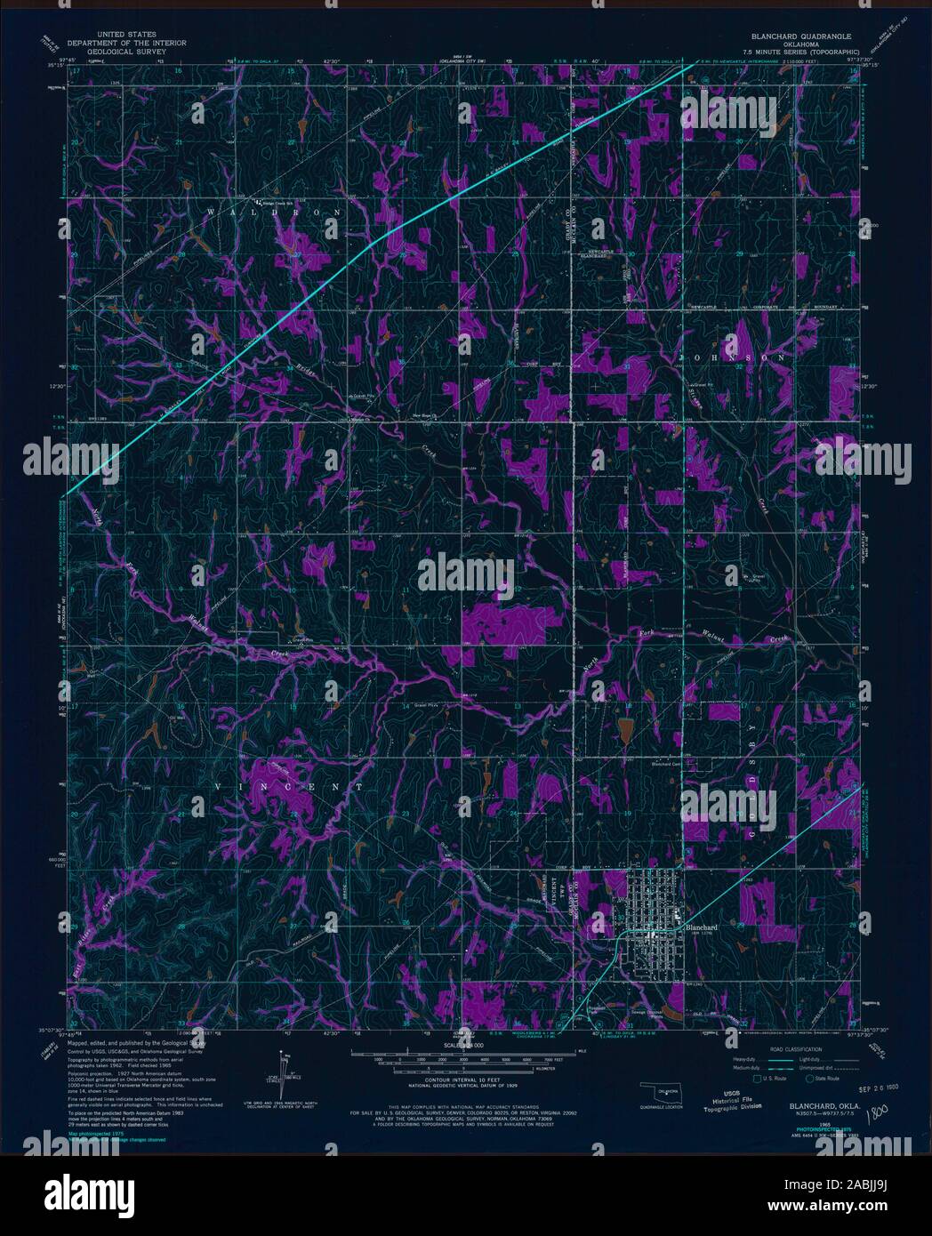 Mappa di blanchard oklahoma immagini e fotografie stock ad alta risoluzione Alamy