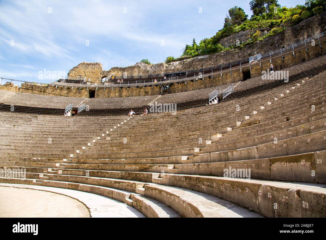 Il teatro romano di Orange è un promemoria dell'Impero Romano il momento in Francia Foto Stock