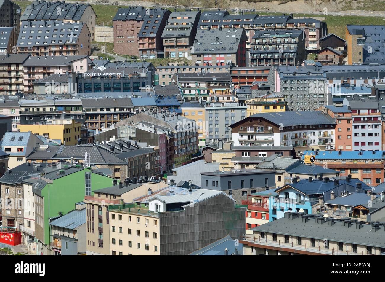 Moderna cittadina andoriana El Pas de la Casa Foto Stock