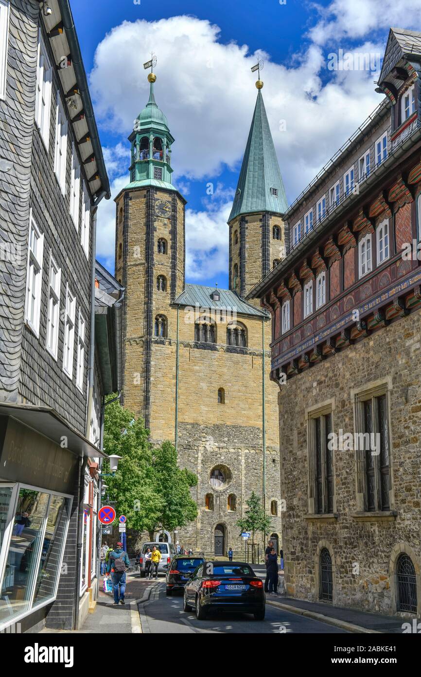 Marktkirche San Cosma e Damiano, Marktkirchhof, Goslar, Niedersachsen, Deutschland Foto Stock