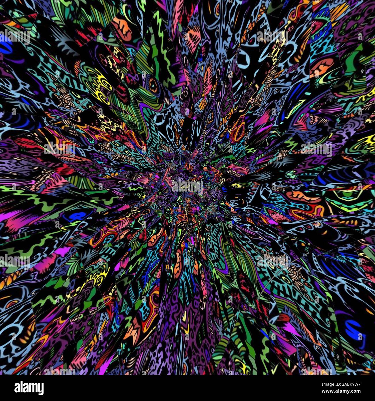 Coloratissimi sfondi LSD Foto Stock