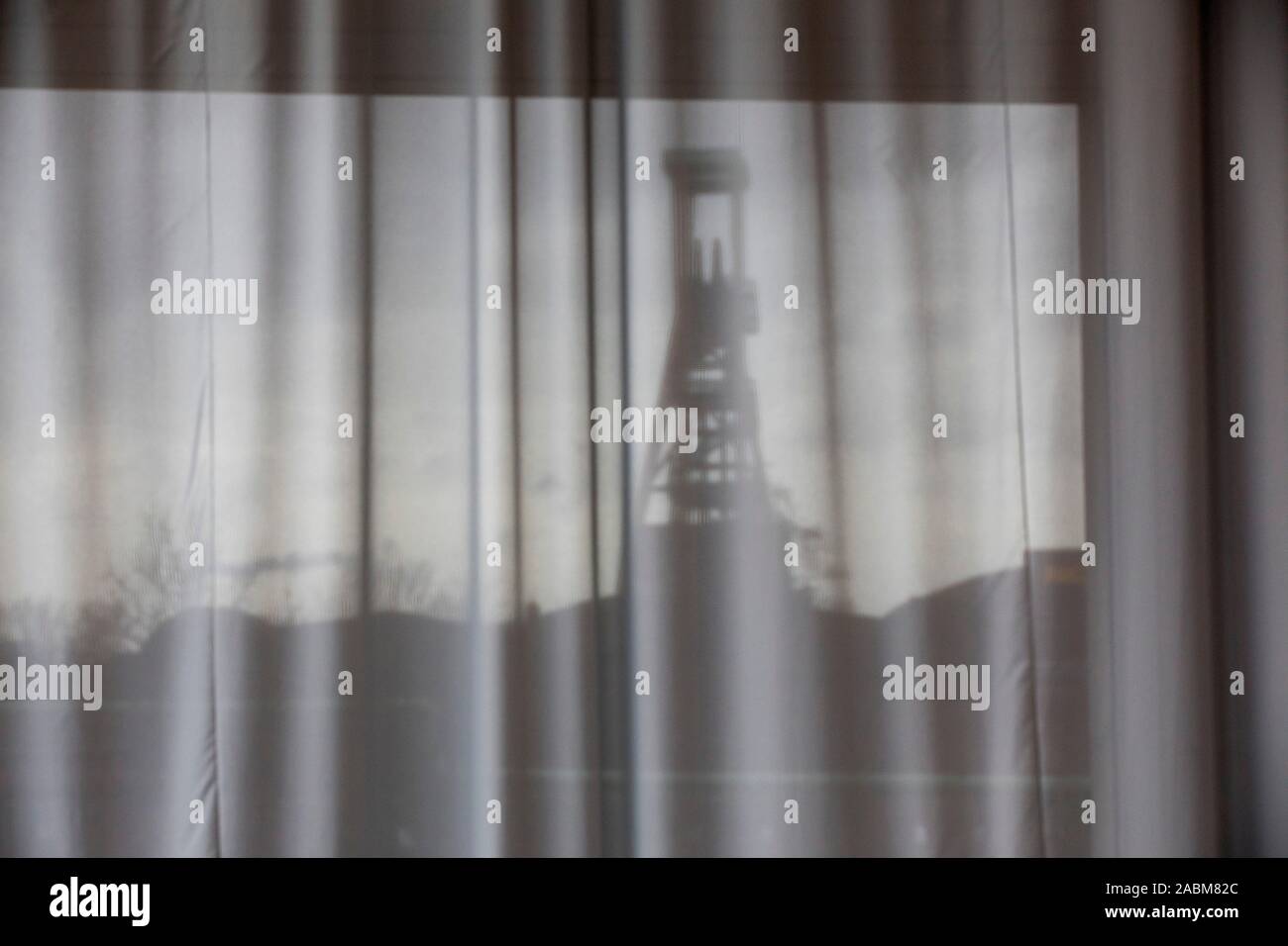 Eredità di Mondo Zeche Zollverein, vista da Sanaa building all'albero 1/2/8 Foto Stock