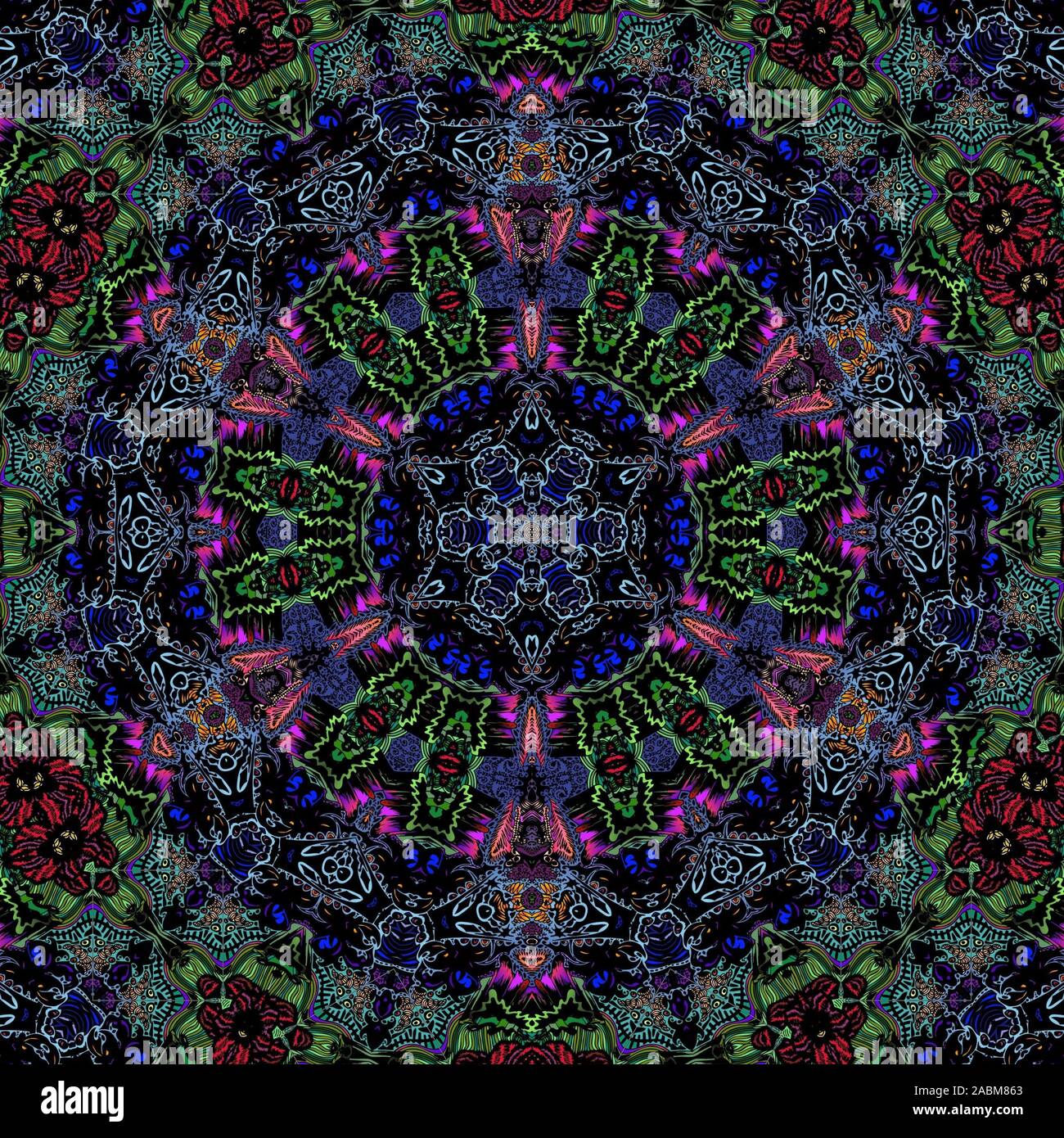 Coloratissimi sfondi LSD Foto Stock