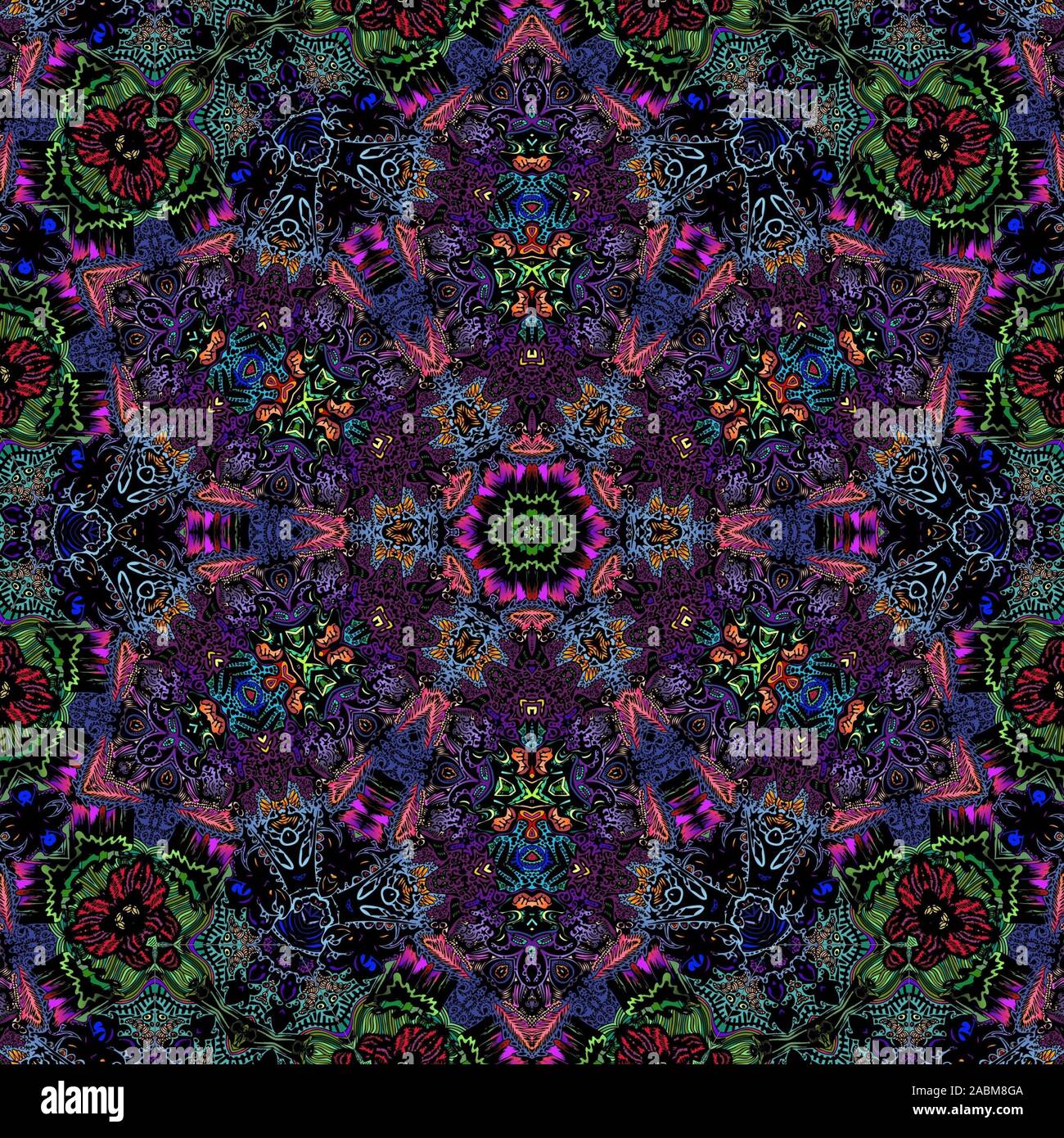 Coloratissimi sfondi LSD Foto Stock