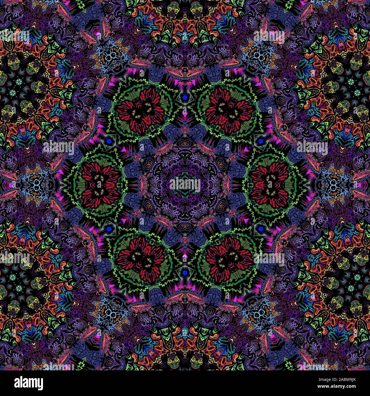 Coloratissimi sfondi LSD Foto Stock