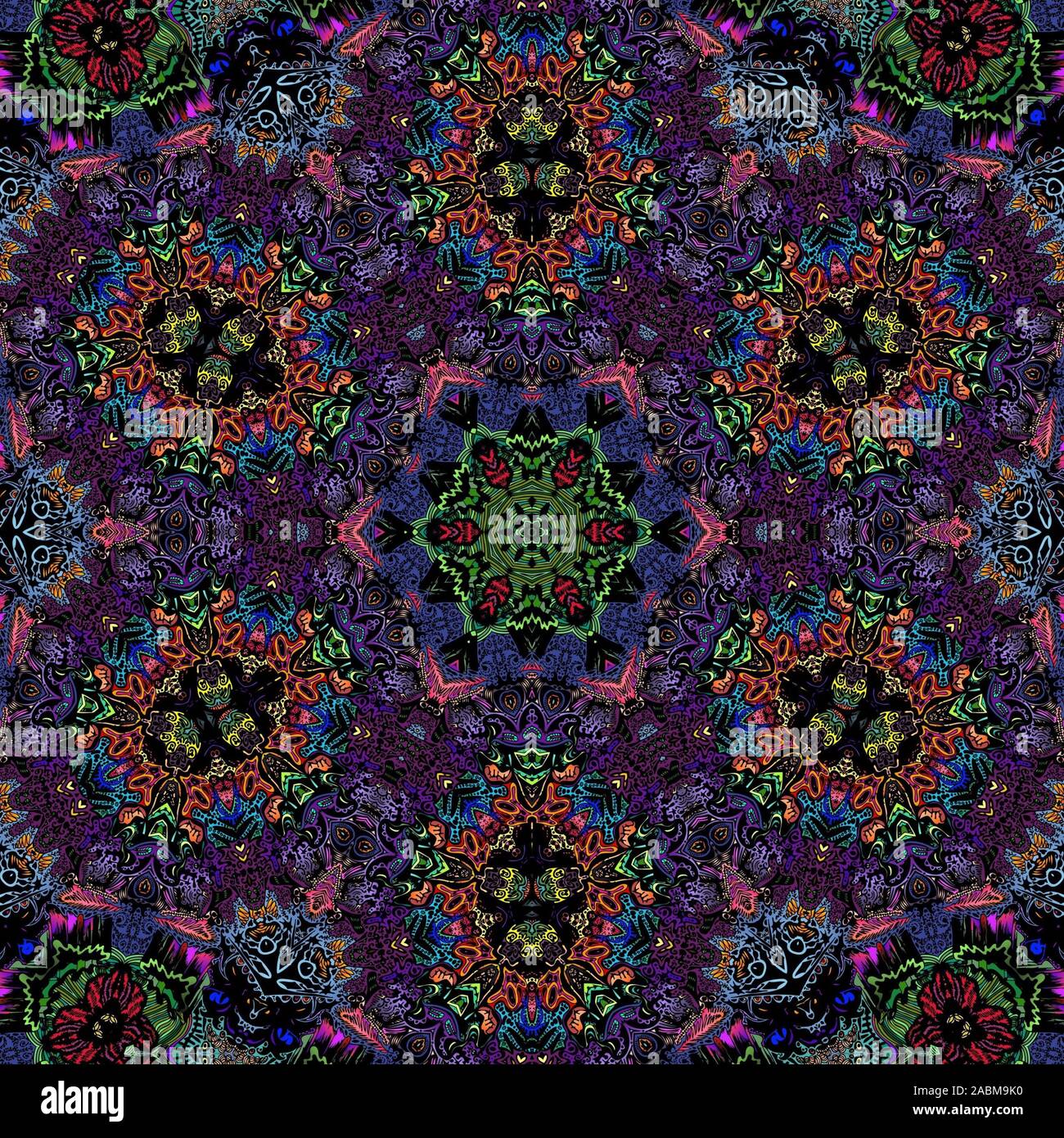 Coloratissimi sfondi LSD Foto Stock