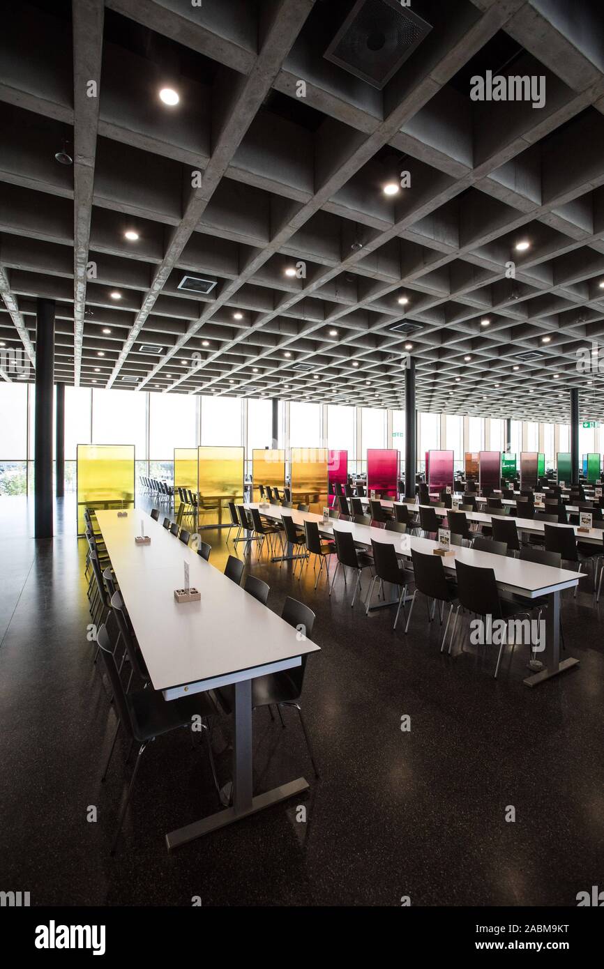 Apertura della nuova mensa nel campus dell Università Tecnica di Monaco di Baviera (TUM) di Garching. Nella foto la sala da pranzo. [Traduzione automatizzata] Foto Stock