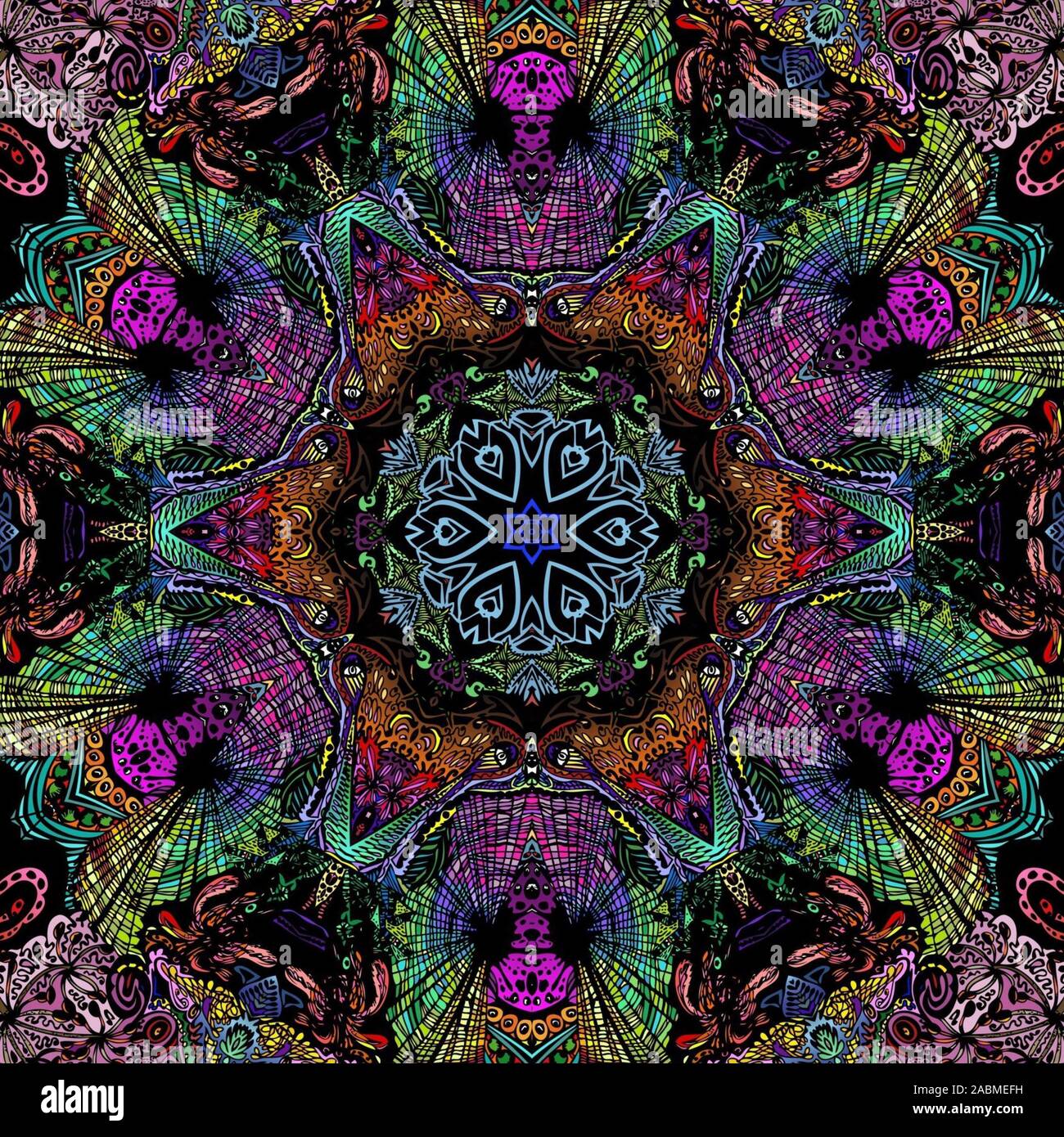 Coloratissimi sfondi LSD Foto Stock