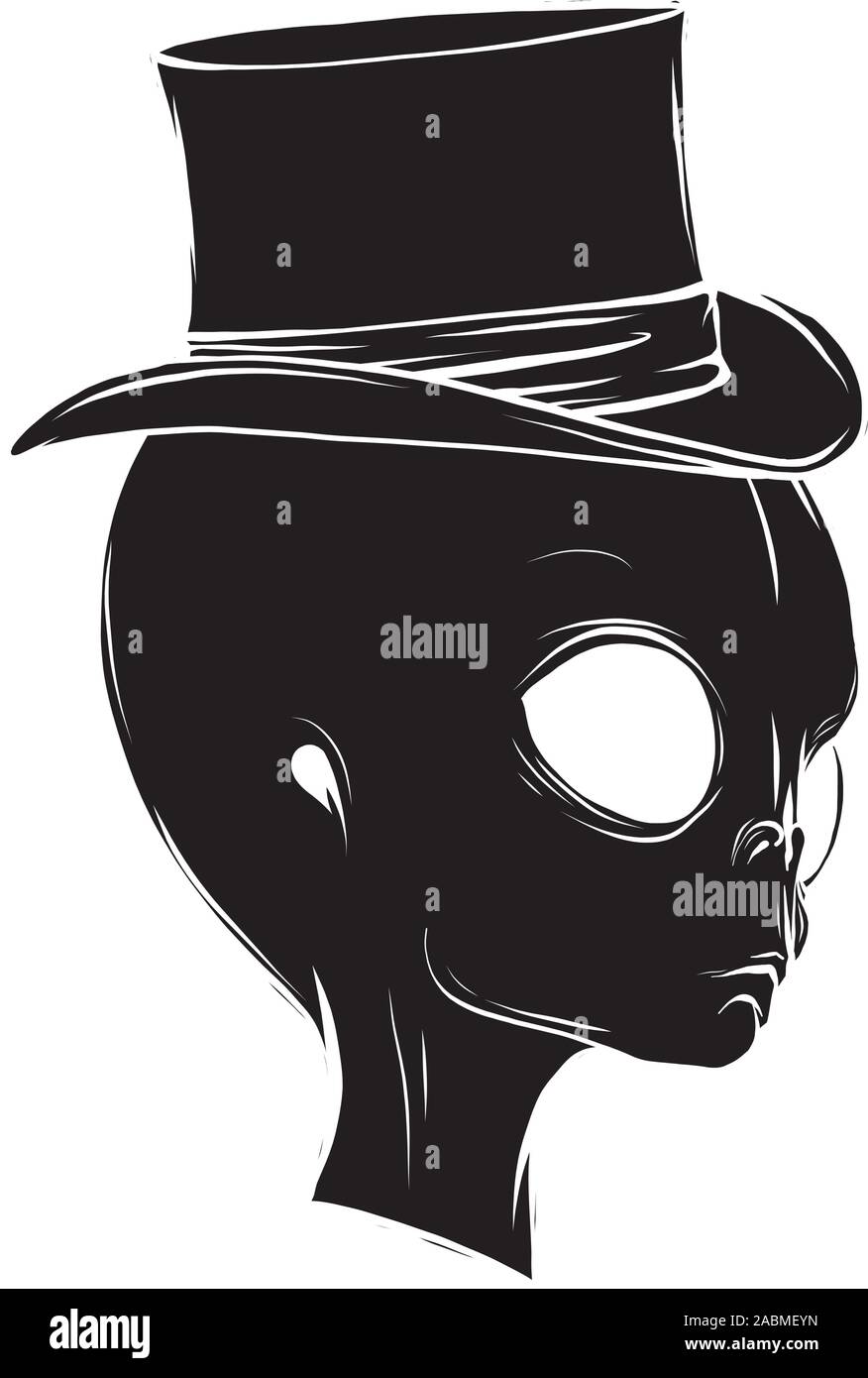 Grigio alien, Monster, Halloween, Cartoon, illustrazione vettoriale, Grigio, Extraterrestrial Illustrazione Vettoriale